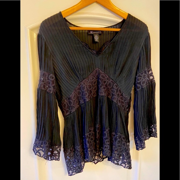 INK international concepts. Black blouse - Picture 1 of 7